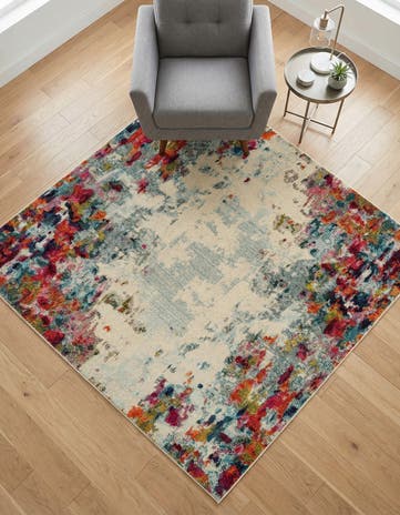 5' x 5' Washable Theia Square Rug