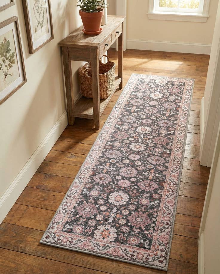 Detail image of 2' x 8' Washable Timeless Runner Rug