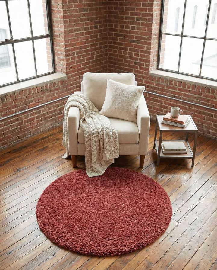 3' x 3' Zermatt Shag Round Rug