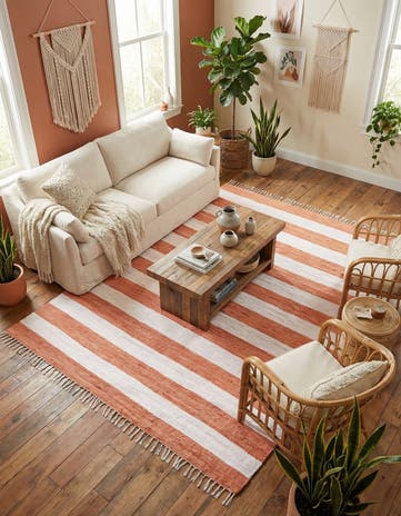 9' x 12' Hand Woven Chindi Rag Rug