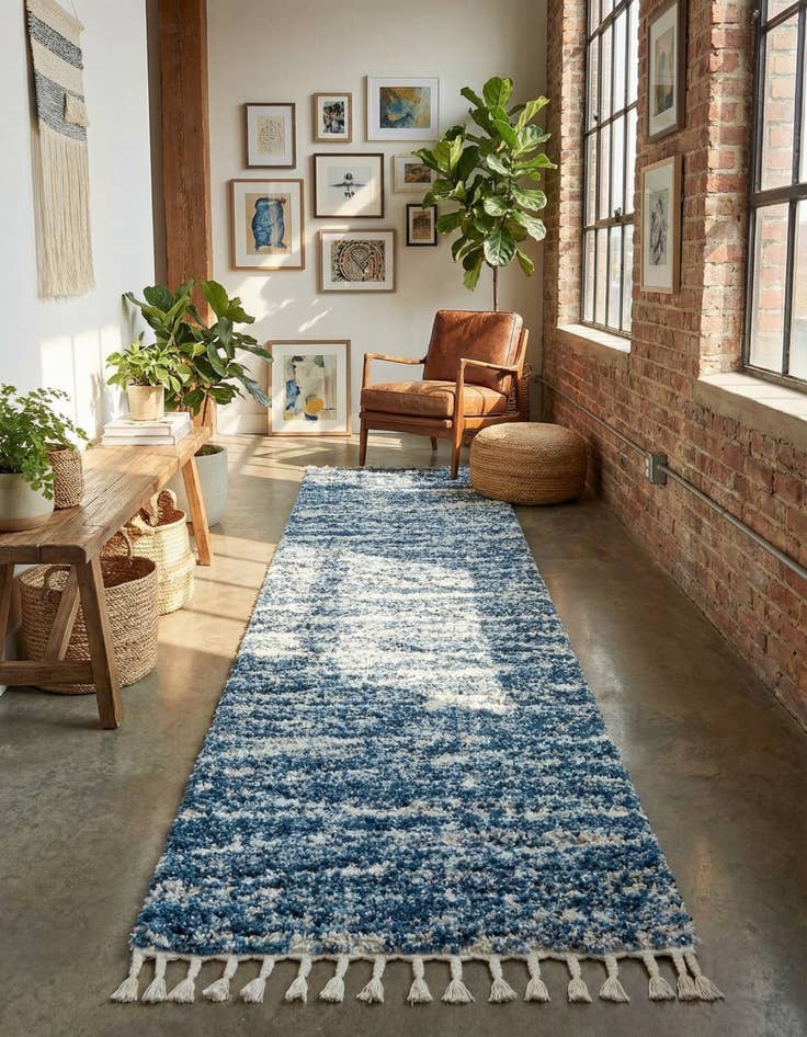 Detail image of 2' 7 x 12' Serenity Shag Runner Rug