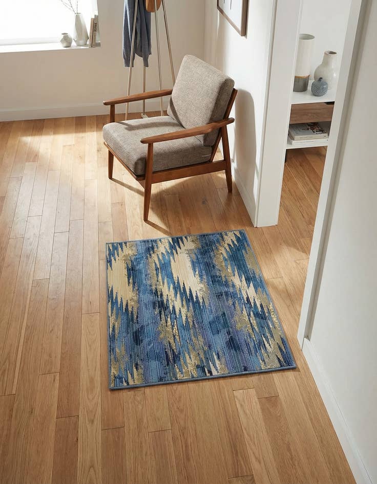 Detail image of 2' 2 x 3'  Washable Modern Indoor / Outdoor Rug