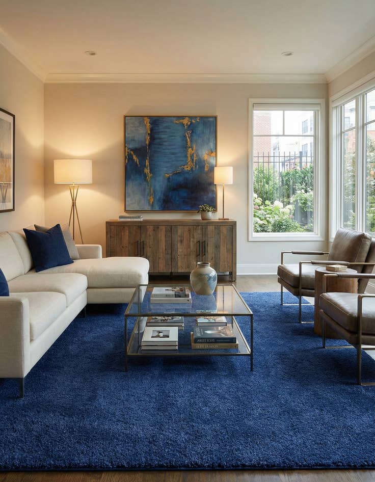 Detail image of 8' x 8' Solid Frieze Square Rug