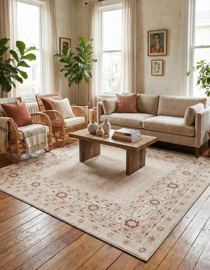 Detail image of 7' 10 x 7' 10 Charlotte Square Rug