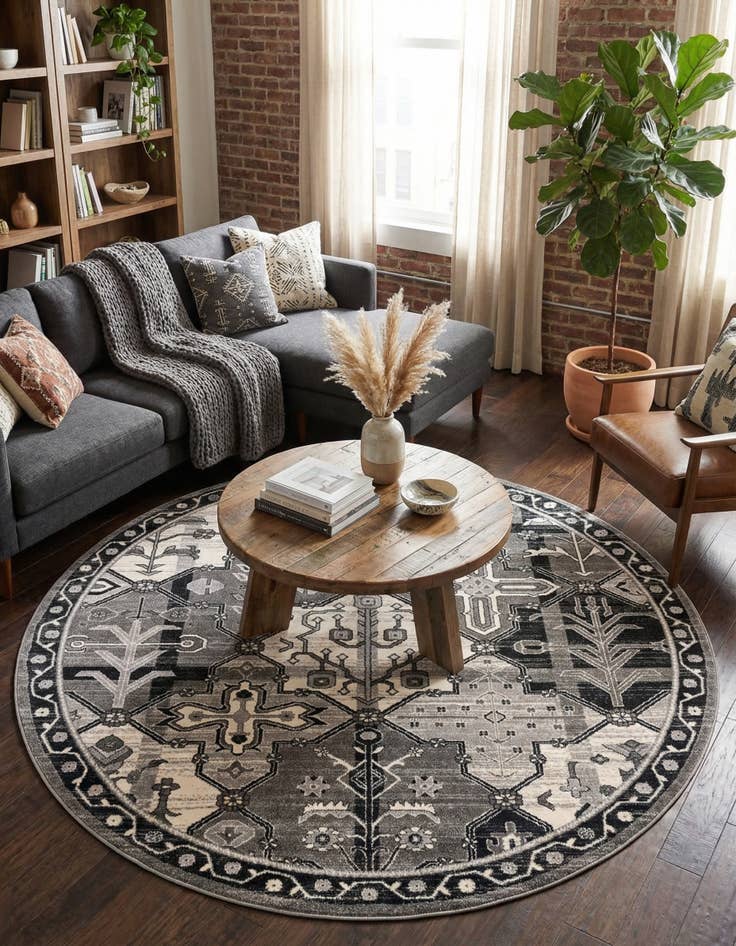 Detail image of 7' 10 x 7' 10 Miranda Round Rug