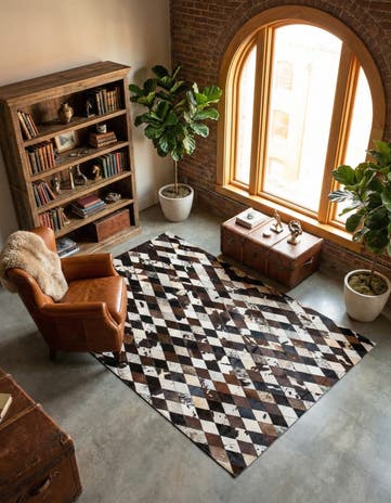 5' 2 x 8' 1 Cowhide Stocks Rug