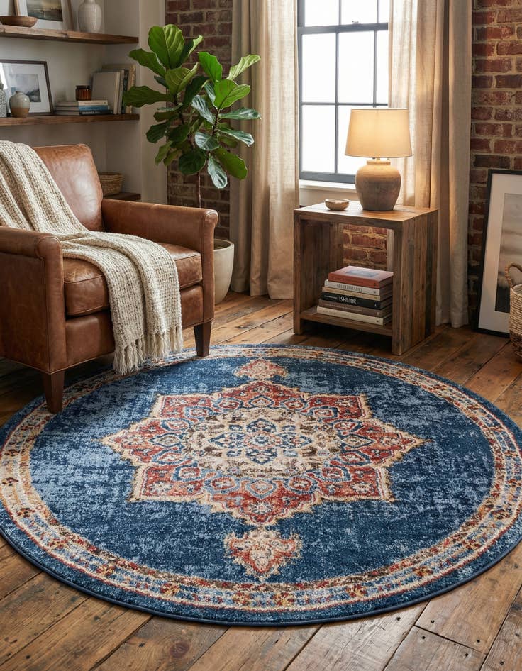Detail image of 5' 3 x 5' 3 Eden Round Rug