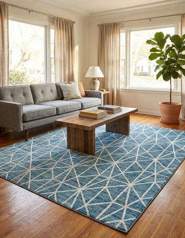 8' x 10' Lattice Trellis Rug