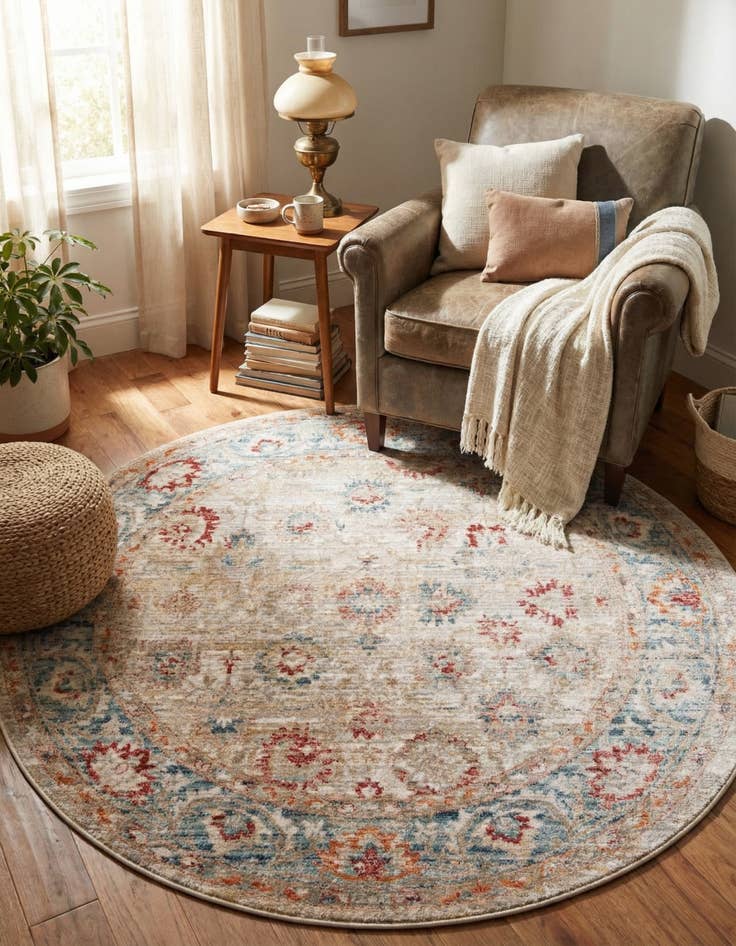 Detail image of 5' x 5' Noble Round Rug