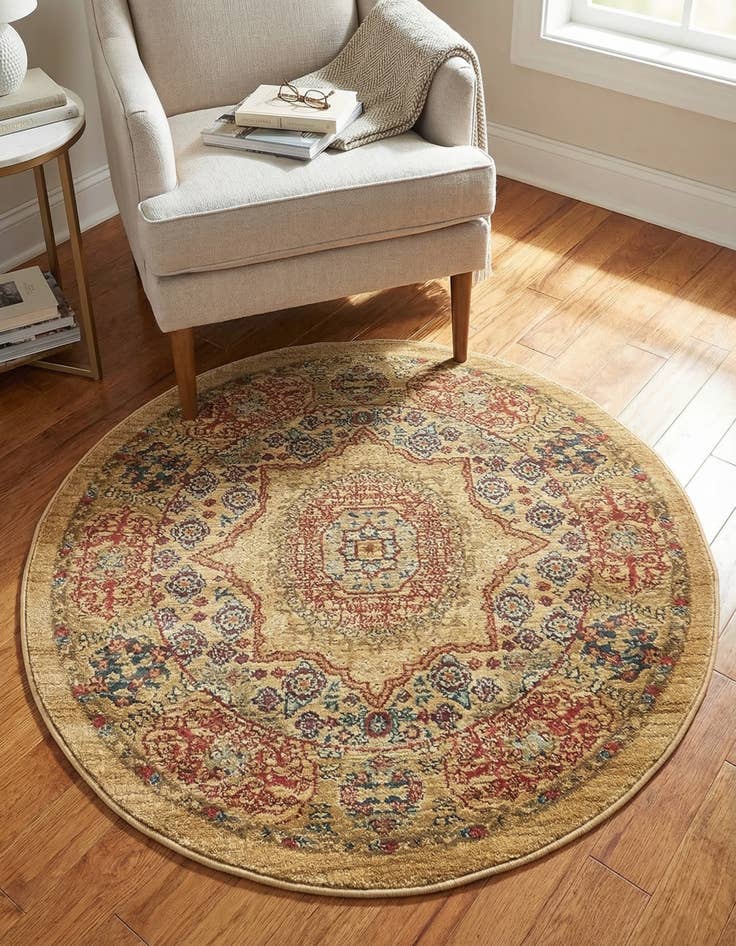 Detail image of 3' x 3' Amina Round Rug