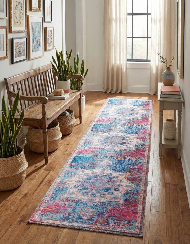 Detail image of 2' x 8' Washable Francesca Runner Rug