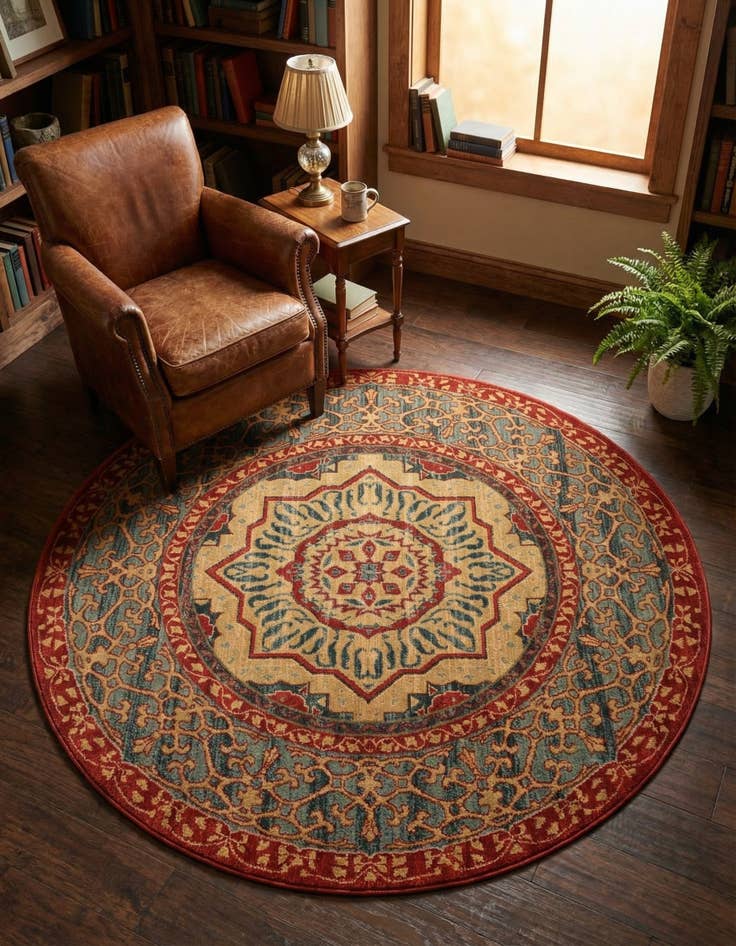 Detail image of 6' x 6' Mamluk Round Rug