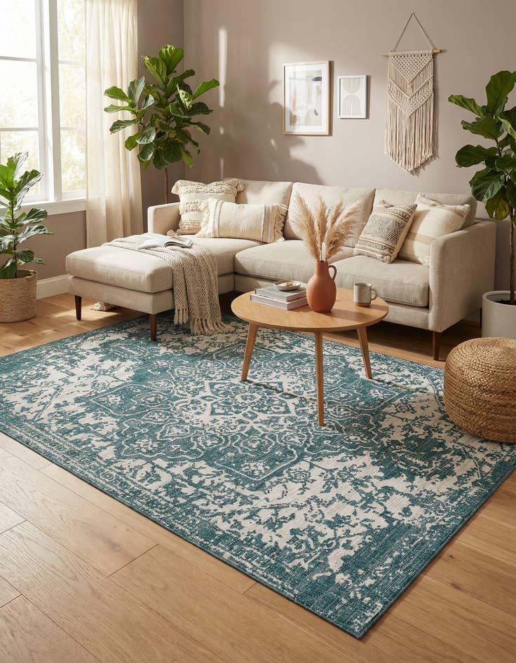 Detail image of 7' 10 x 10' Easy-Clean Jill Zarin Dubai Indoor / Outdoor Rug