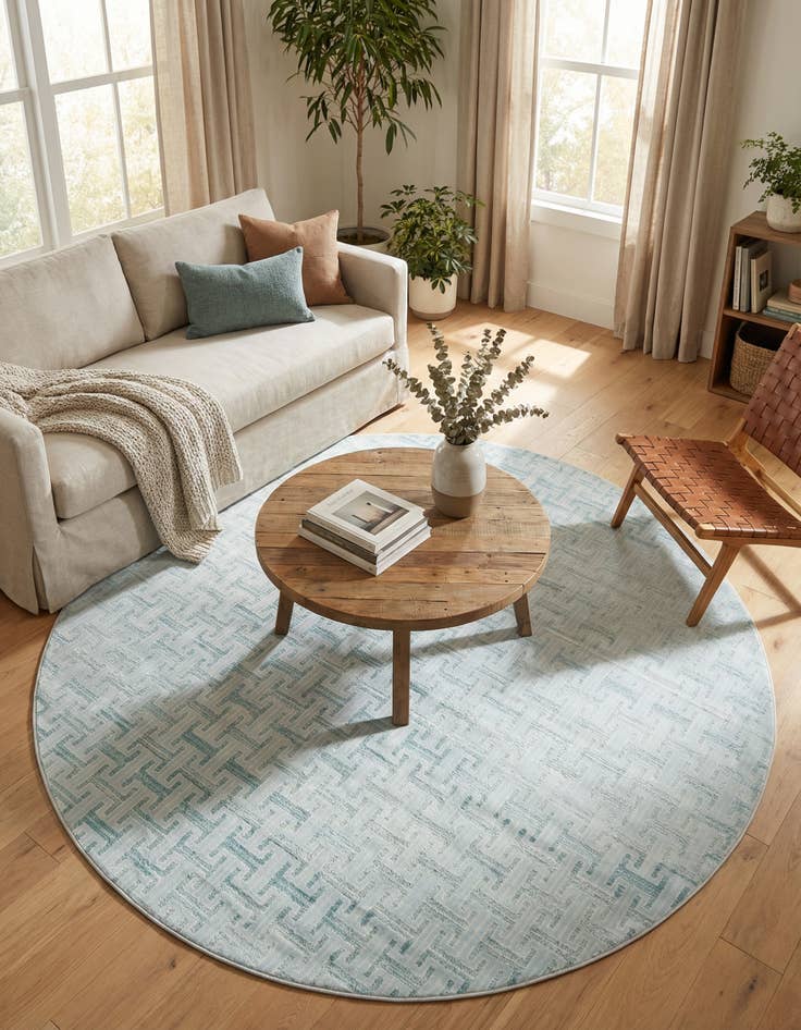 Detail image of Jill Zarin 8' x 8' Uptown Park Avenue Round Rug