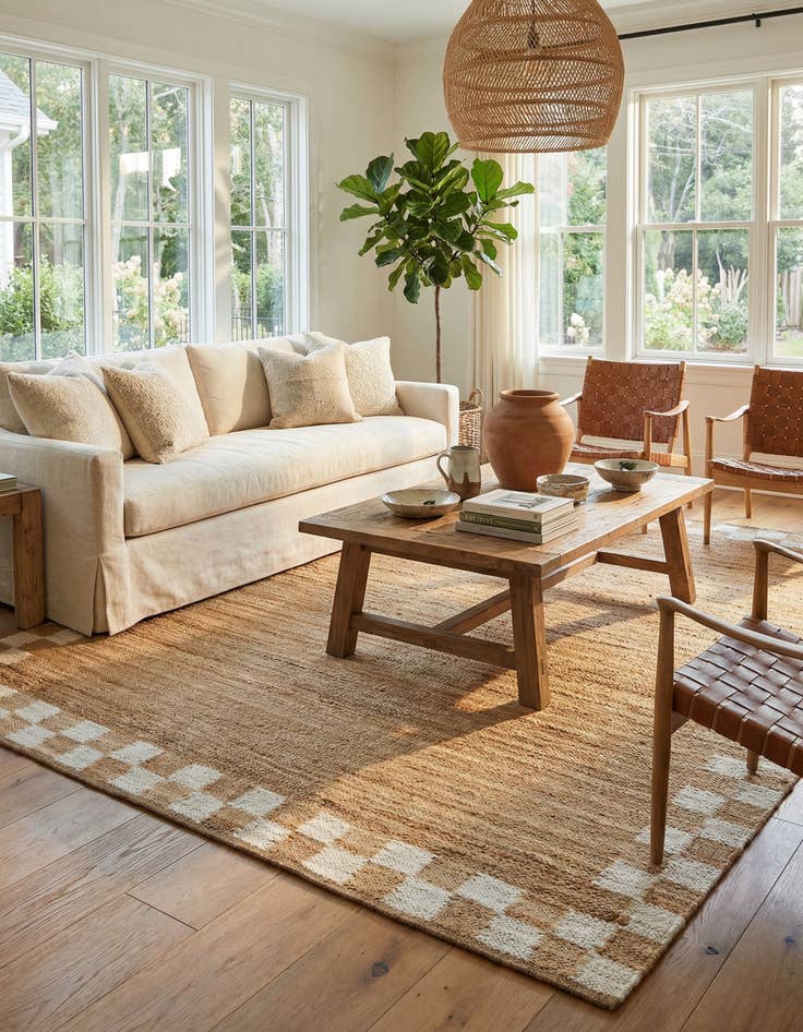 Detail image of 7' 10 x 10' Hand Woven Laurel Handwoven Jute Rug