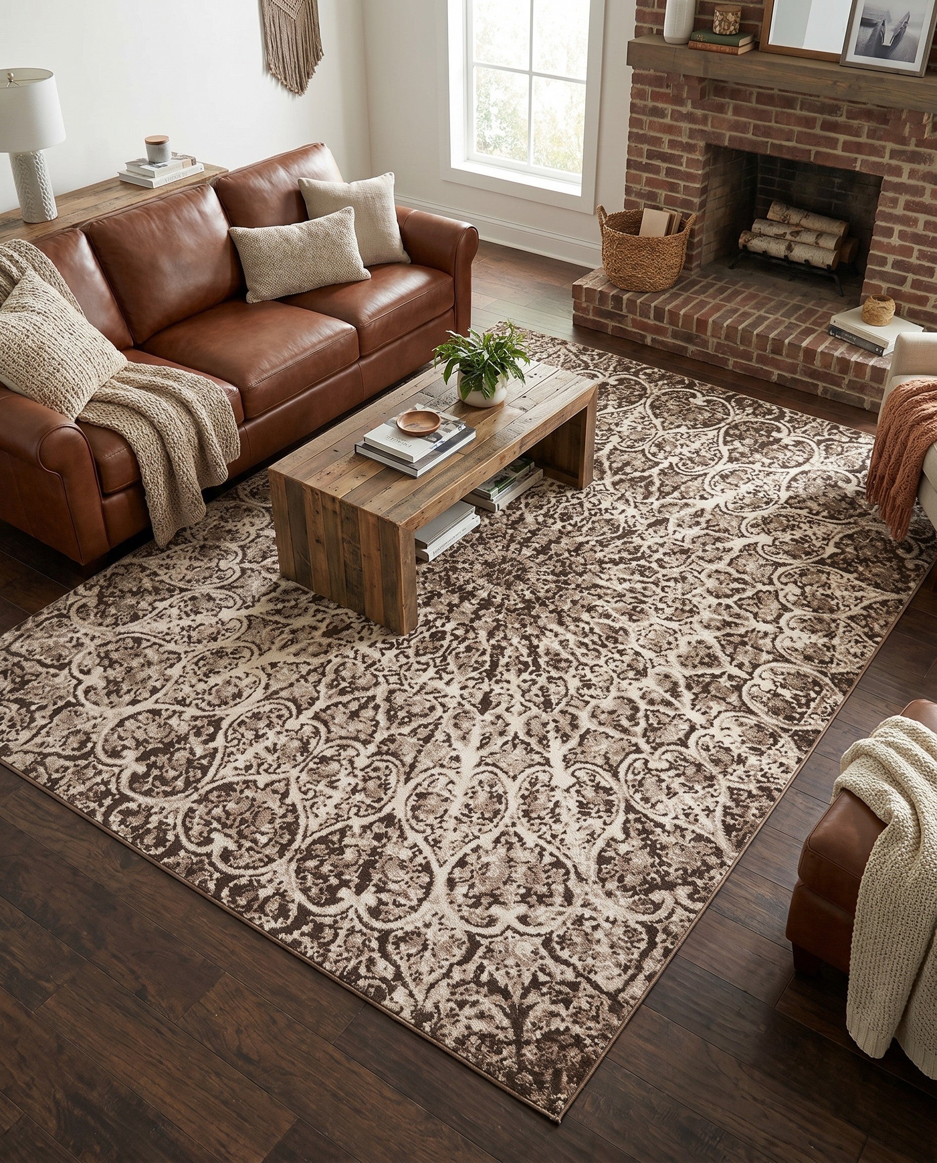 Brown Monte Carlo Rug