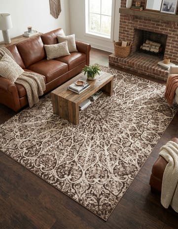 Brown Monte Carlo Rug