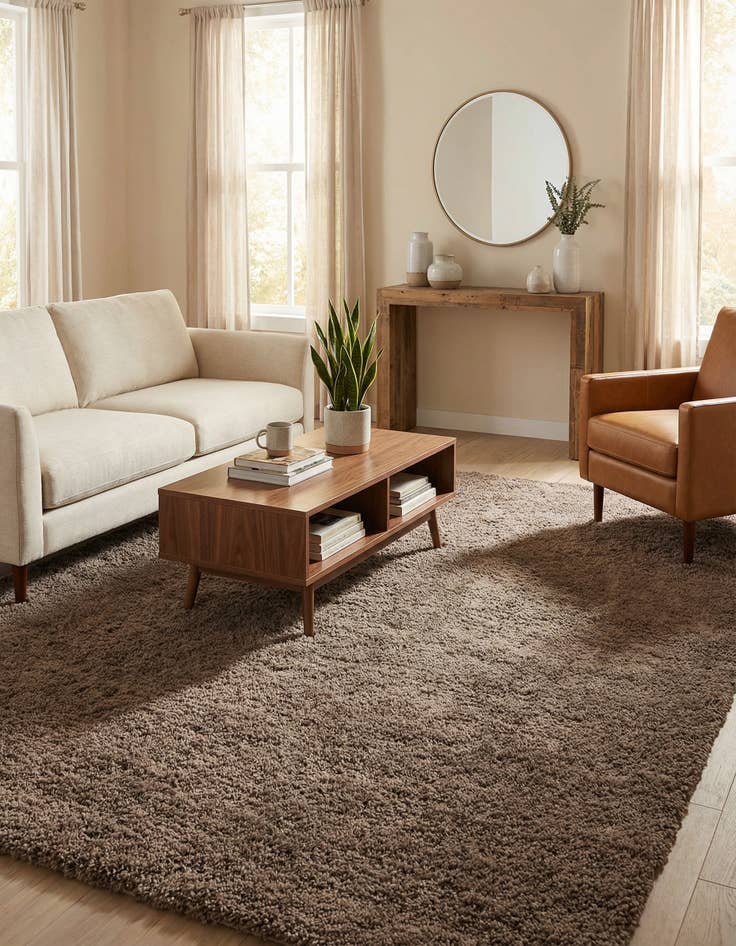 Detail image of 8' x 10' Solid Shag Rug