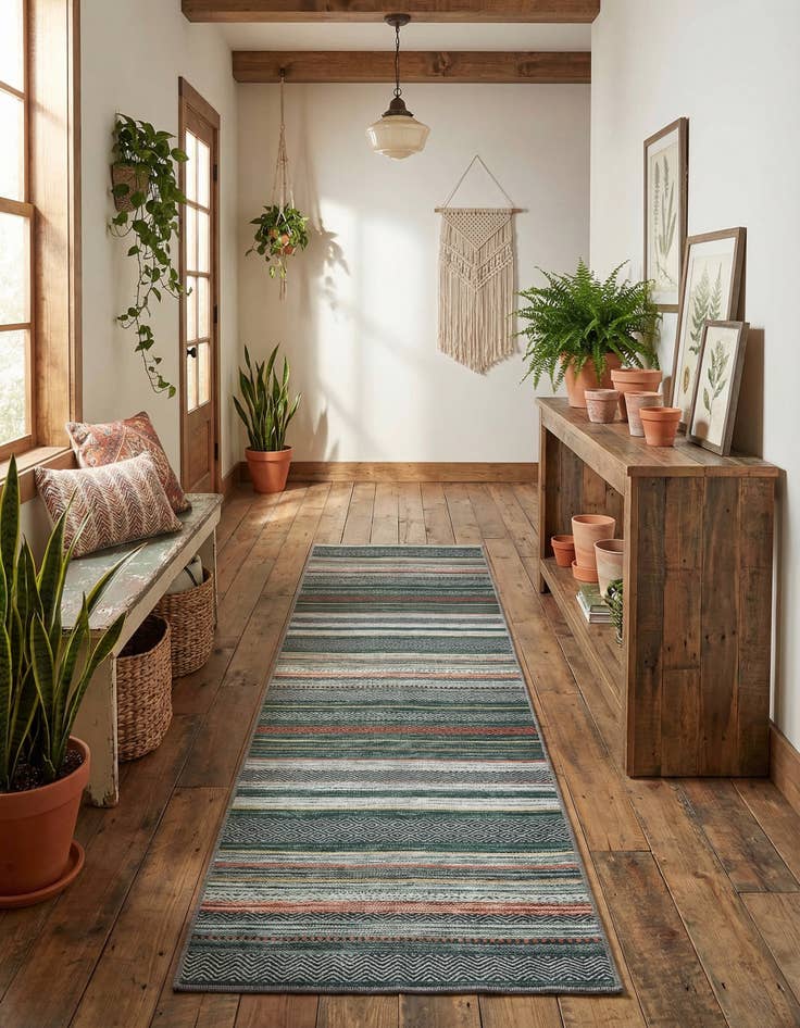 Detail image of 2' x 8' Washable Yara Runner Rug