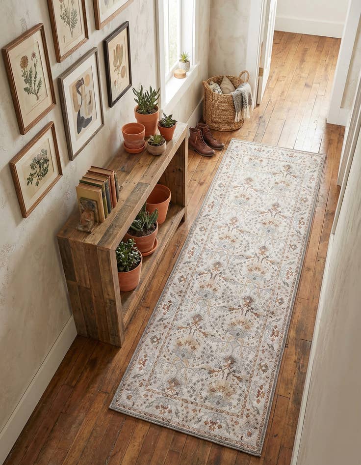 Detail image of 2' x 6' 1 Washable Timeless Runner Rug