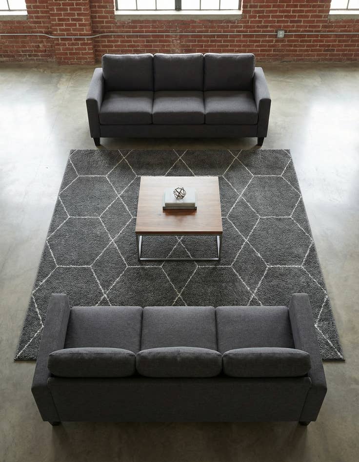 Detail image of 7' 10 x 7' 10 Trellis Frieze Square Rug