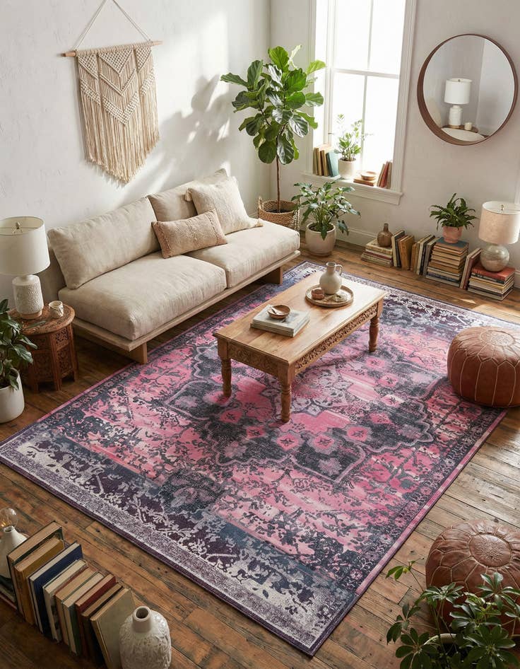 Detail image of 9' 2 x 12' Washable Francesca Rug