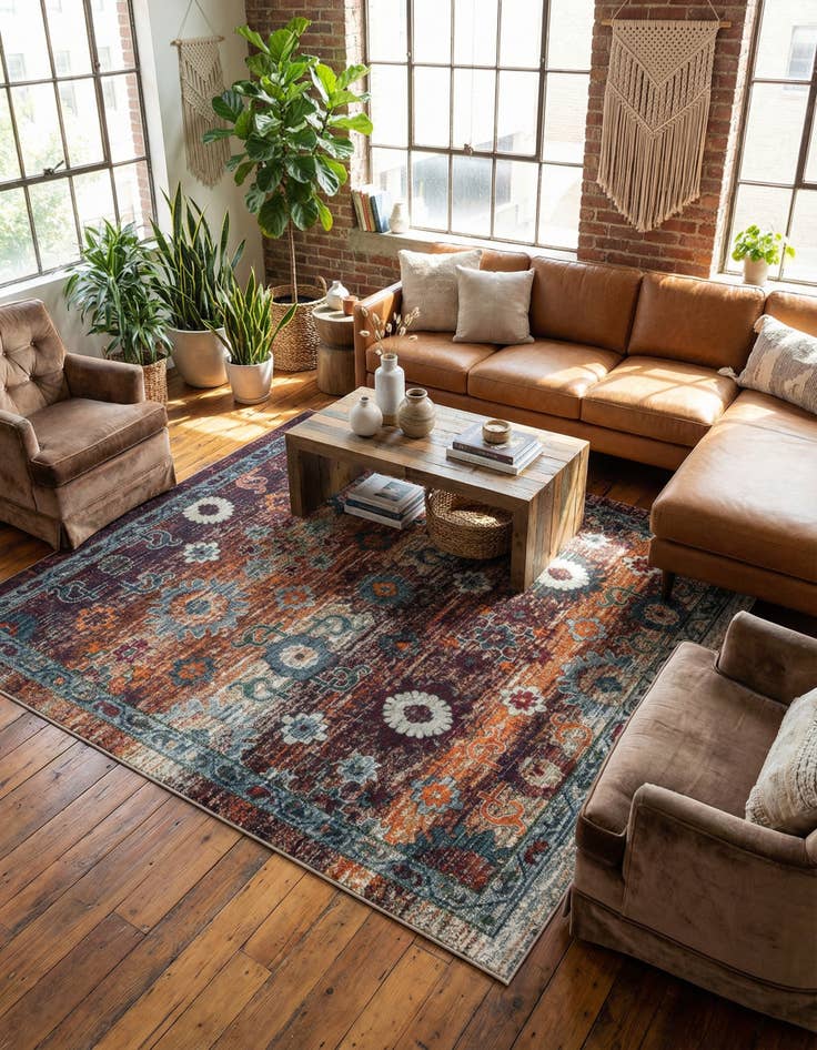 Detail image of 8' x 8' Isabella Square Rug