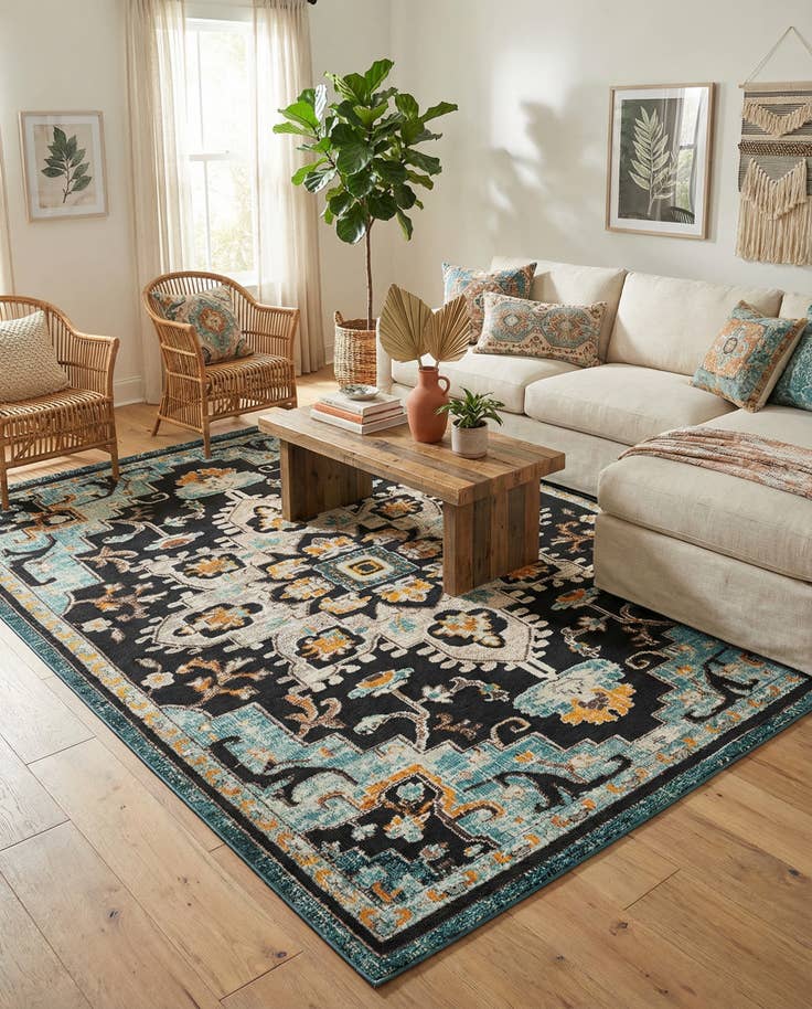 Detail image of 7' 10 x 10' Easy-Clean Casablanca Indoor / Outdoor Rug