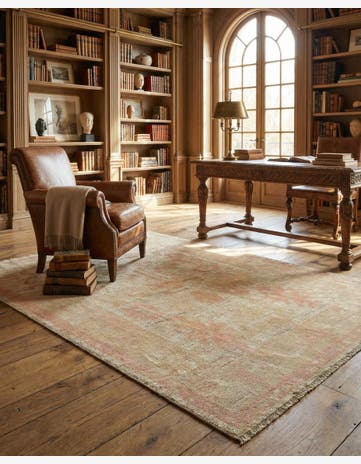 5' 4 x 6' 10 Hand Knotted Oushak Wool Rug
