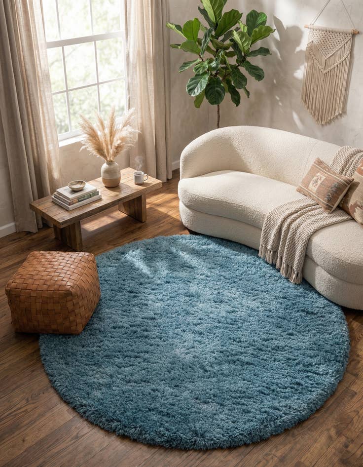 Detail image of 6' 7 x 6' 7 Infinity Shag Round Rug