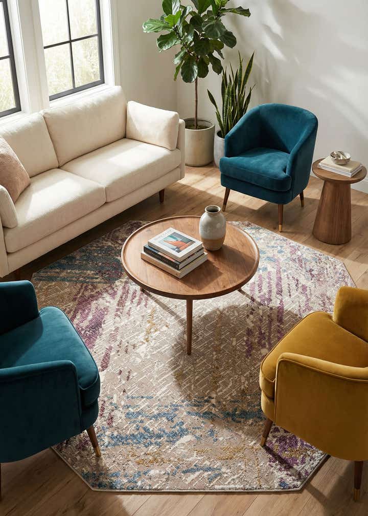 7' 10 x 7' 10 Deepa Octagon Rug