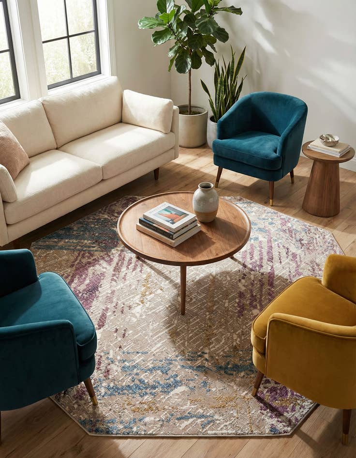 Detail image of 7' 10 x 7' 10 Deepa Octagon Rug