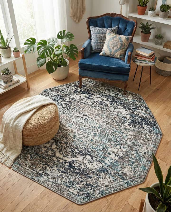 160cm x 160cm Arlington Achthoek Vloerkleed
