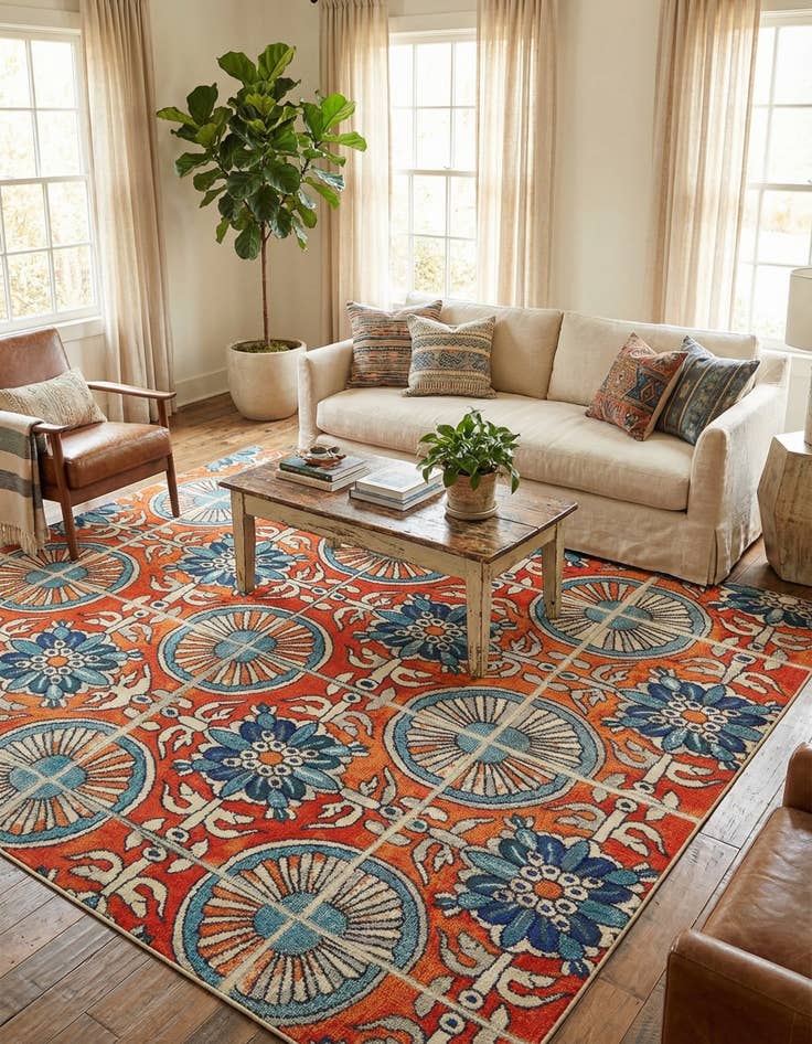 Detail image of 9' x 12' 2  Washable Casablanca Rug