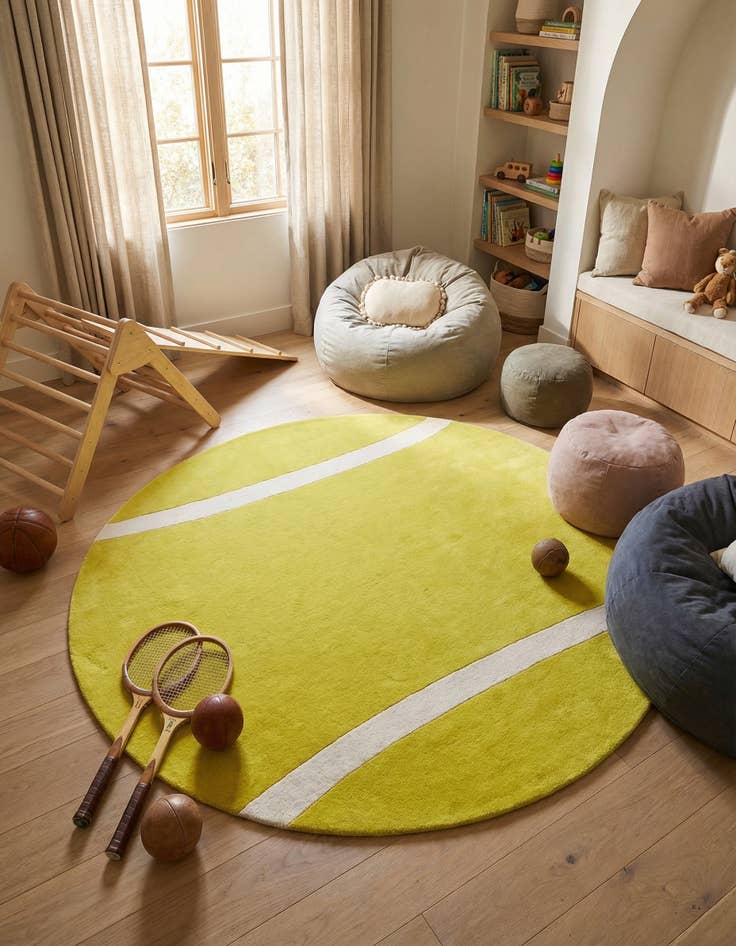 Detail image of 7' 10 x 7' 10 Playtime Kids Wool Freeform Rug