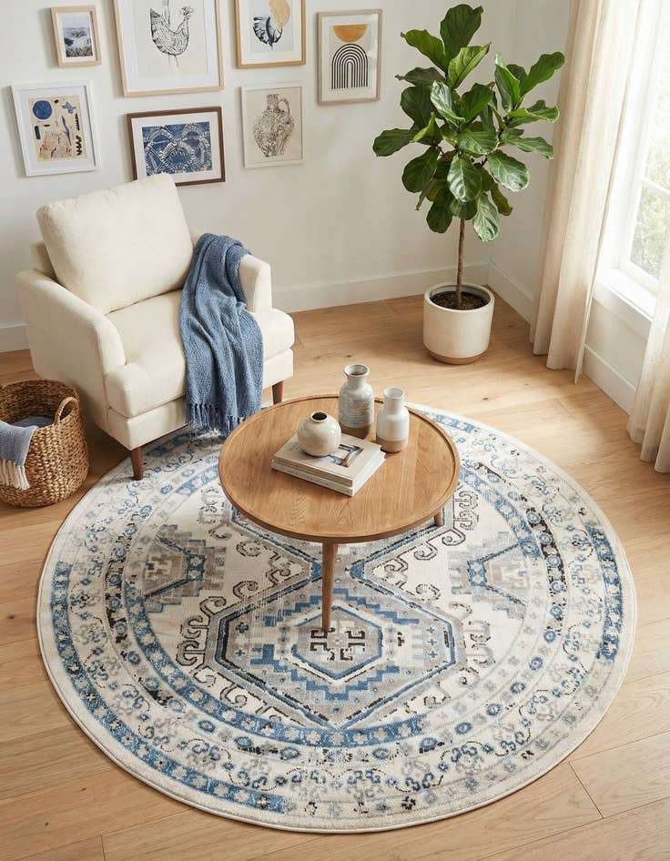 Detail image of 5' 3 x 5' 3 Charlotte Round Rug