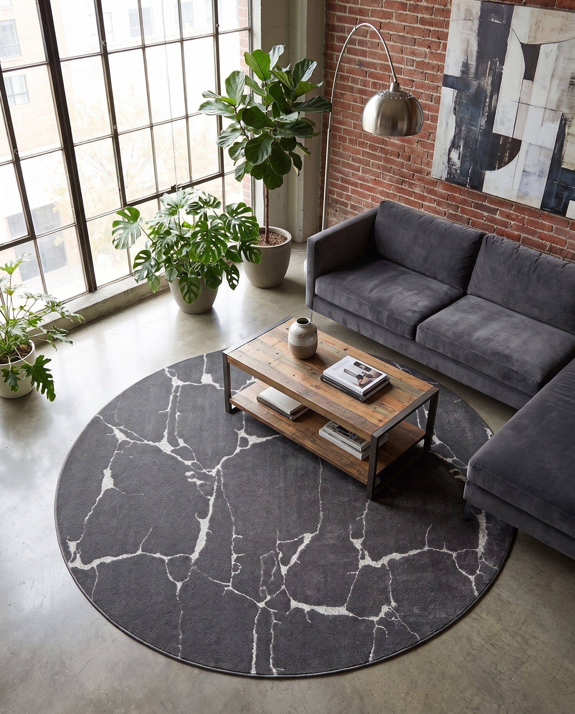 7' 10 x 7' 10 Vogue Geo Round Rug