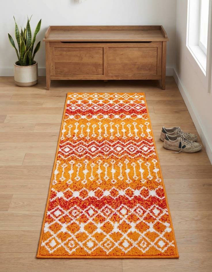 Detail image of 2' x 5' Moroccan Trellis Runner Rug