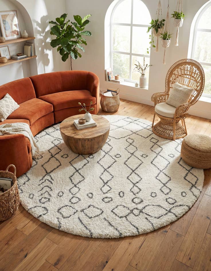 Detail image of 9' 10 x 9' 10 Marrakesh Shag Round Rug