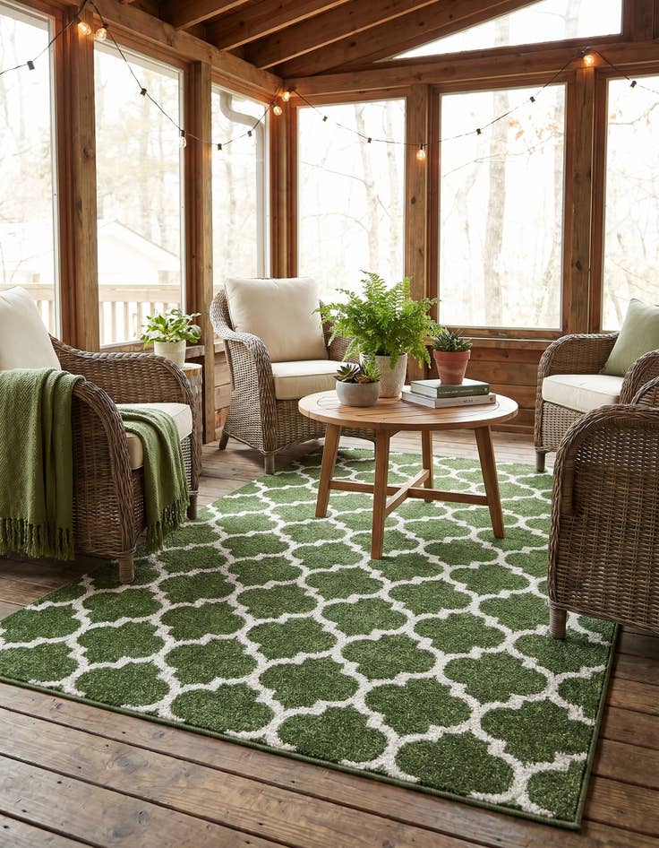 Detail image of 5' 3 x 8' Trellis Rug