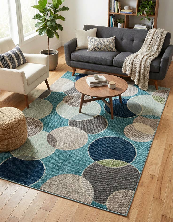 Detail image of 4' x 6' Washable Theia Rug