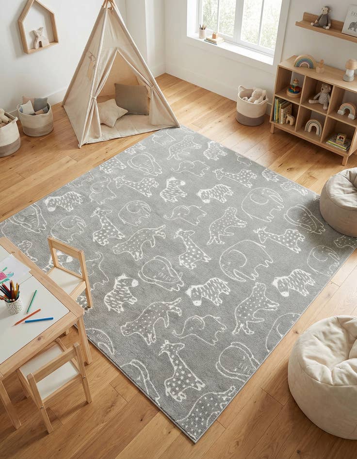 Detail image of 10' x 10' Whimsy Kids Square Rug