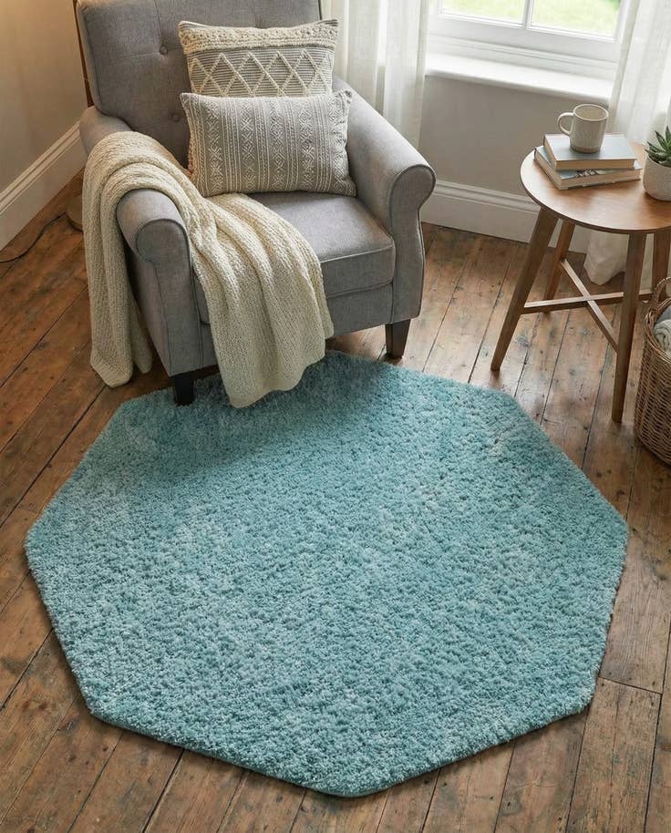 Detail image of 4' x 4' Everyday Shag Octagon Rug