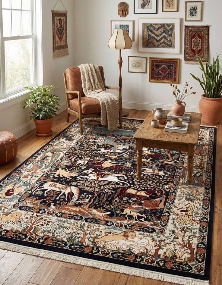 Detail image of 7' 10 x 10' Nain Design Rug