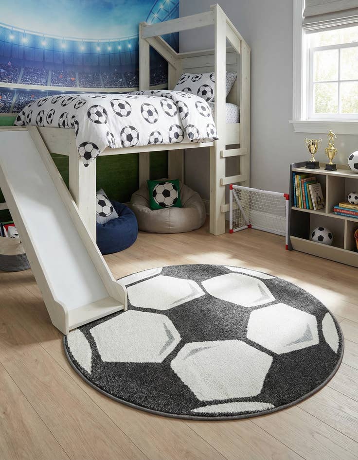 Detail image of 4' x 4' Whimsy Kids Round Rug