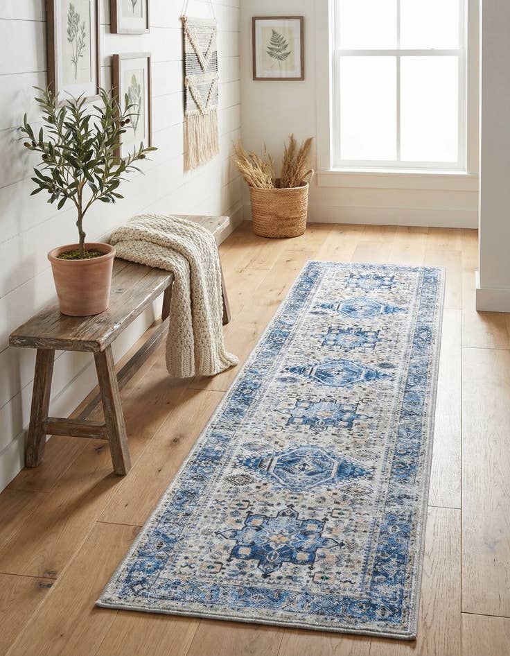 Detail image of 2' x 8' Washable Yara Runner Rug