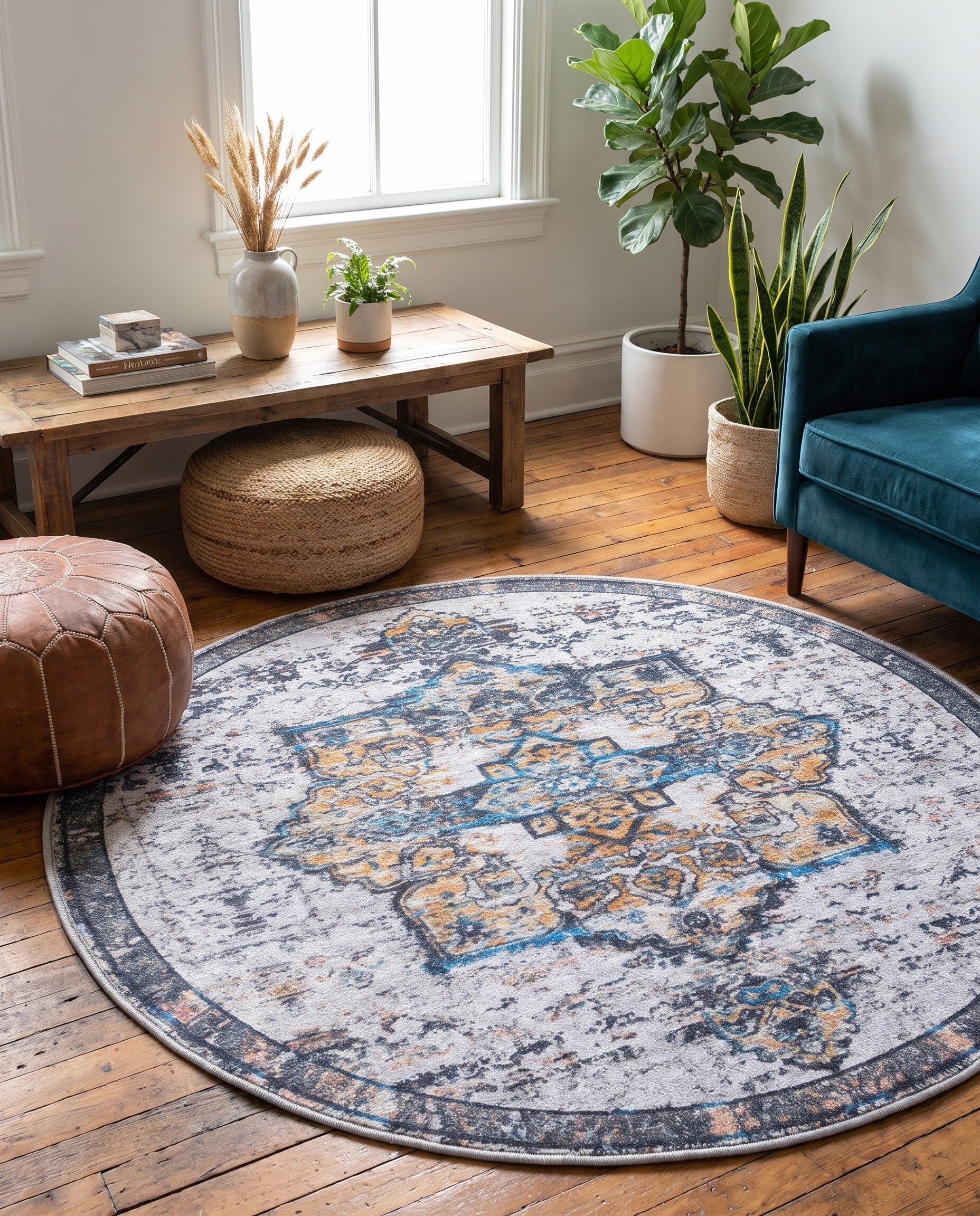 100cm x 100cm Renaissance Round Rug