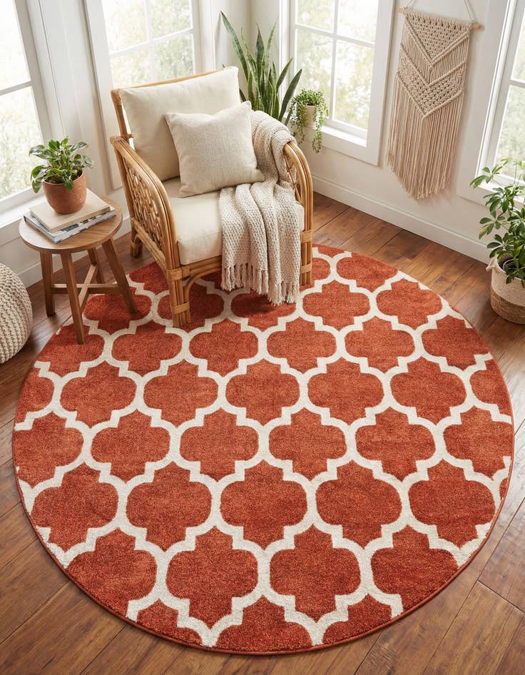Detail image of 6' x 6' Lattice Round Rug