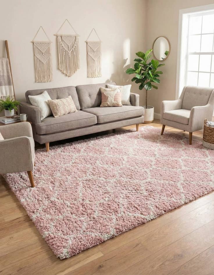 Detail image of 9' x 12' Trellis Shag Rug