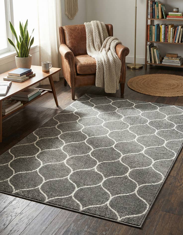 Detail image of 4' x 6' Trellis Frieze Rug